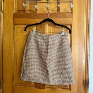 Pink Lily Textured Tan A-Line Skirt